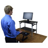 Uncaged Ergonomics LSDBB LIFT Standing Desk Conversion, Black Stand and Black Keyboard Tray