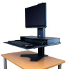 Rightangle&#153; Hover Helium Single Monitor Sit-Stand Workstation