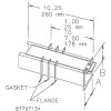 Hoffman F126L48, Straight Section, 12.00x6.00x48.00, Steel/Gray