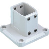 Hoffman CCS2WFBLG, Wall Flange/Base Brkt. P. Arm, Fits 45X60Mm, Alum/Ltgray