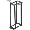 Hoffman E4DRS19FM45U 4 Post Rack, Sq. H, 19"x45RU, Alum/Black