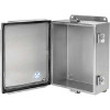 Hoffman A8064CHEMCSS, J Box, Cont. Hinge W/ Clamps, EMC, Type 4X, 8.00x6.00x4.00in, SS Type 304