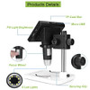 4.3 inch LCD Digital Microscope?á1000X Magnification USB Microscope Magnifier?áwith?á8 Adjustable LED Light, Micro-SD Storage,?áRechargeable Lithium Battery, Camera Video Recorder?áfor Lab, Edu, Naturalist