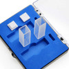 UV Quartz Cuvette for Spectrophotometer 190-2500nm Wavelength Range, Square Shape, Set of 2 with case