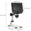 Digital USB Microscope,600X 4.3 LCD Display Electronic Video Magnifier,HD 3.6MP CCD,Adjustable 8 LEDs,1080P/720P/VGA Resolution with Metal Stand Built-in Rechargeable Lithium Battery