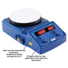 Four E's 5 Inch LED Digital Hotplate Magnetic Stirrer with Ceramic Coated Plate 50-1500RPM -US Plug