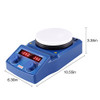 Four E's 5 Inch LED Digital Hotplate Magnetic Stirrer with Ceramic Coated Plate 50-1500RPM -US Plug