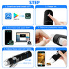 Wireless Digital Microscope, Handheld USB Microscope Camera with 8 Adjustable LED Lights HD Wi-Fi Endoscope 50 to 1000x Magnification for Android, iOS Phone,Ipad, Tablet