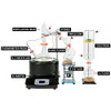 5L Distillation Apparatus Max.380C Short Path Distillation Kit with Heating Mantle and Magnetic Stirring 60-2300rpm