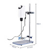 ETE ETMATE Lab Digital Overhead Stirrer Mixer Laboratory Top-Mounted Electric Mixer Digital Display Agitator And Stainless Steel Stir bar 40L 50000mPas 100-240V, Adjustable Feature for Lab Mechanical