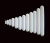 12pcs PTFE Magnetic Stirrer Mixer Stir Bar Spinbar White Color