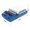 Four E's Scientific 7 Inch LED Digital Mixer Heater Stirrer, 50-1500rpm Lab Magnetic Hot Plate Stirrer