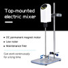 40L 50000mpas Electric Lab Overhead Stirrer, Digital Display Lab Mixer 100-2000 RPM, 100-240V with Overload Protection Height-Adjustable Feature for Lab Mechanical with 2 Stainless Steel Stir Bar