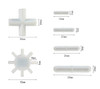 6 Pcs Magnetic Stirrer Mixer Stir bar Spinbar Stirring Mixer 3 Shapes (6, Combination Set)
