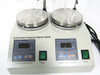 KUNHEWUHUA 2 Units Heads Multi unit Digital Thermostatic Magnetic Stirrer Hotplate mixer 220V