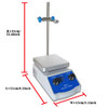 ERGUI Magnetic Stirrer Hot Plate and Lab Hot Plate,100-1600RPM,Max 380??C,Dual Control,for Lab Liquid Mixing Heating