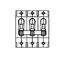 CA3-B0-24-660-3G1-C Hydraulic Magnetic Circuit Breaker 60 A 240 VAC 125 VDC 3 Pole  Handle - 40 C + 85 C