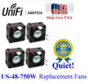 4X Quiet Version Replacement Fans For Ubiquiti Us-48-750W Unifi Switch 18Dba