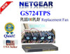 Set Of 4X Quiet Replacement Fans For Netgear Gs724Tps Only 18Dba Noise Each
