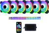 Rgb 120Mm Dual-Ring Led Fan W/ Remote, Anti-Vibration Pads & Magnetic Led Strips