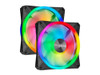 Dual Pack Corsair Icue Ql140 Rgb 140Mm Case Pwm Fan 1250Rpm Lighting Node Core