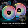Corsair Ll Series, Ll140 Rgb, 140Mm Dual Light Loop Rgb Led Pwm Fan, 2 Fan Pack