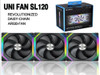 Lian Li Uni Fan Sl120 3 Pack Black With Controller 120Mm Led Case Fan