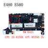 Nm-B421 For Lenovo Thinkpad E480 E580 550 2G Motherboard I5-8250 01Lw198 01Lw918
