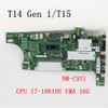 Nm-C931 For Lenovo Thinkpad T14 Gen 1/T15 Motherboard I7-10510U 16Gb 5B20Z46043