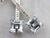 Aquamarine White Gold Drop Earrings