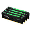 Kingston Fury Beast Rgb 64Gb (4X16Gb) 2666Mt/S Ddr4 Cl16 Desktop Memory Kit Of 4