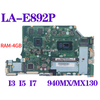For Acer Aspire A515-51G A615-51G A315-51G Motherboard La-E892P I3 I5 I7 Ram-4Gb
