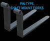 Jlg Skytrak  Gradall Genie Pin Type Shaft Mount Set Forks 1.5X4X48" 4 Ft Pair