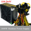 1800W 110V-264V Computer Mining Power Supply For 8 Graphics Card Miner
