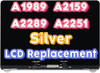 Silver For Macbook Pro 13 A2159 2019 Full Lcd Led Screen Display Assembly A+++
