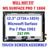 12.3" Microsoft Surface Pro 7+ 1960 1961 Lcd Display Touch Screen Assembly