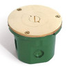 New  Lew Electric 812-DFB-W/524 Round Floor Box with Brass Cover Receptacle