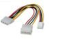 10" 4-Pin Molex To 4-Pin Molex & Floppy Power Adapter Connector