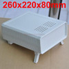 HQ Instrumentation ABS Project Enclosure Box Case, White, 260x220x80mm, Plastic