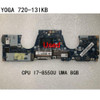 La-E551P For Lenovo Yoga 720-13Ikb Motherboard Cpu I7-8550U Uma 8Gb 5B20Q10899