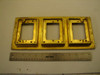 WALKER 377B 3 GANG BRASS COVER PLATE FLOOR BOX  XLNT