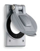 HUBBELL WIRING DEVICE-KELLEMS WP1 Gray Cover,1Gang