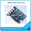 TDM400p Asterisk Card with 4FXSmodules,Support Elastix Centos pbx cards AX400P