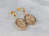 Upcycled 22K Gold Cufflink Drop Earrings