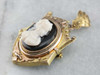 Victorian Black Onyx Cameo Mourning Locket