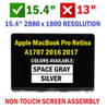 Apple Macbook Pro A1707 Assembly Screen Assembly New Silver Emc 3072 Emc 3162