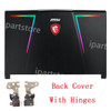 New For Msi Ge63 Raider Rgb 8Re 8Rf 9Sg Ms-16P5 Lcd Back Cover + Screen Hinges