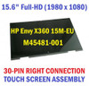 Hp Envy X360 15M-Eu0033Dx 15M-Eu0043Dx Ips Lcd Display Touch Screen Assembly