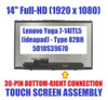 14" Lcd Display Screen Touch Panel Assembly Lenovo Yoga 7-14 7-14Itl5 1080P