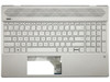 Hp Pavilion 15-Cw 15-Cs Palmrest Cover Keyboard Nordic Silver Backlit L24752-Dh1